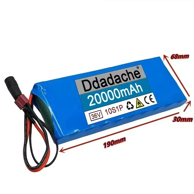 Free shipping New 36V Battery 20000mAh 10S1P 20A 18650 Lithium ion Rechargeable Battery Pack+42V 2A Charging Electric Scooter