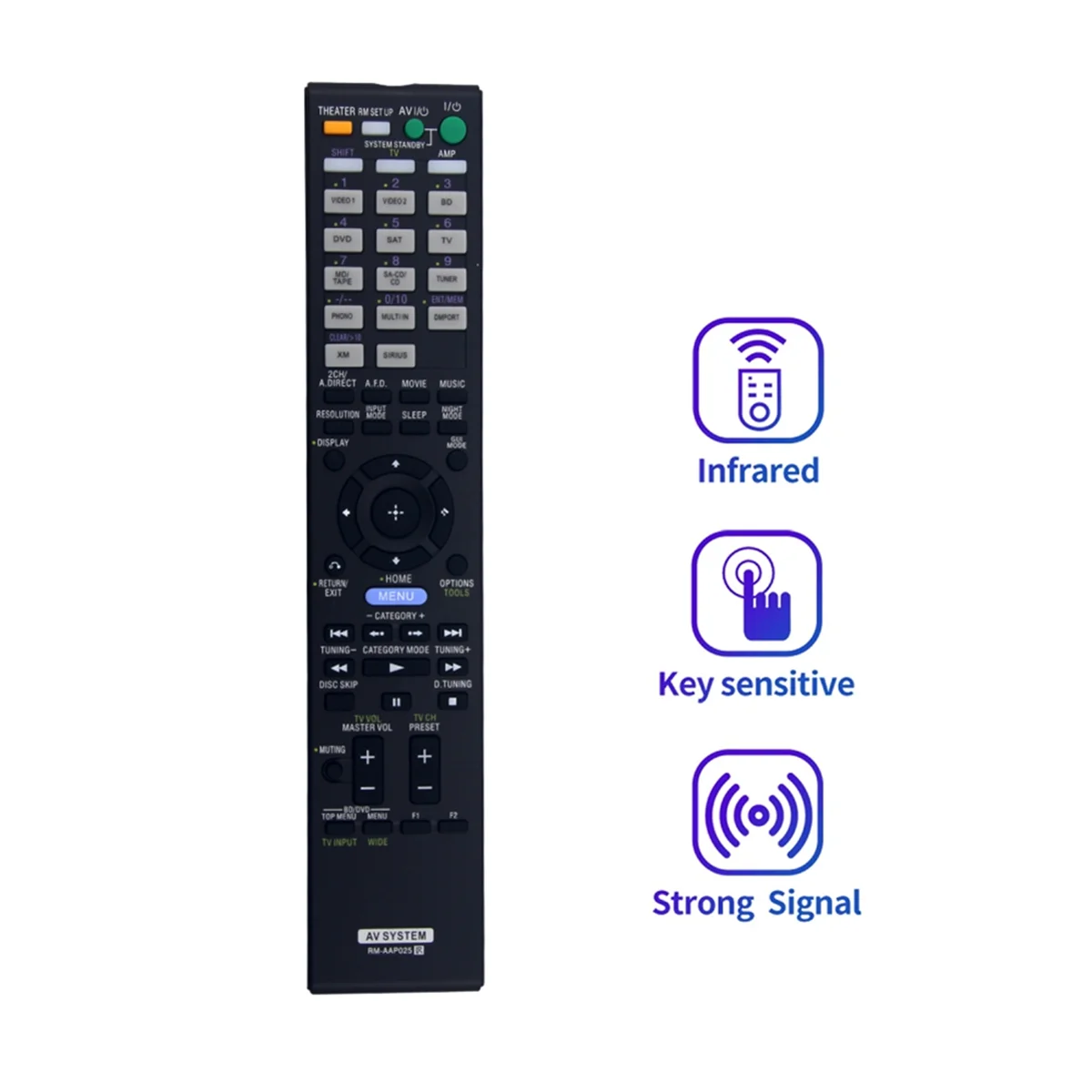 AT622-Remote Control RM-AAP025 Replacement for AV Receiver System STR-DA2400ES