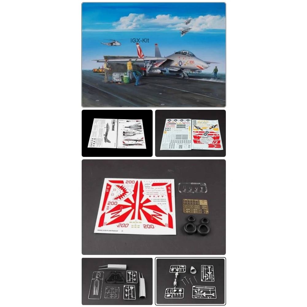 

Trumpeter 03201 1/32 US F14 F-14A Tomcat Fighter Military Aircraft Plastic Plane Gift Assembly Model Toy Handcraft Building Kit