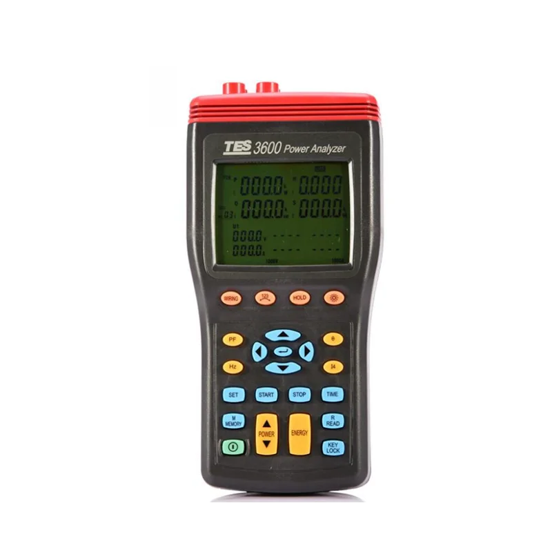 TES-3600 3P4W Power Quality Analyzer Power KW, KVAR, KVA, PF,Hz, & Energy KWh, KVARh & KVAh Measurement,3 Phase Power Analyzer.