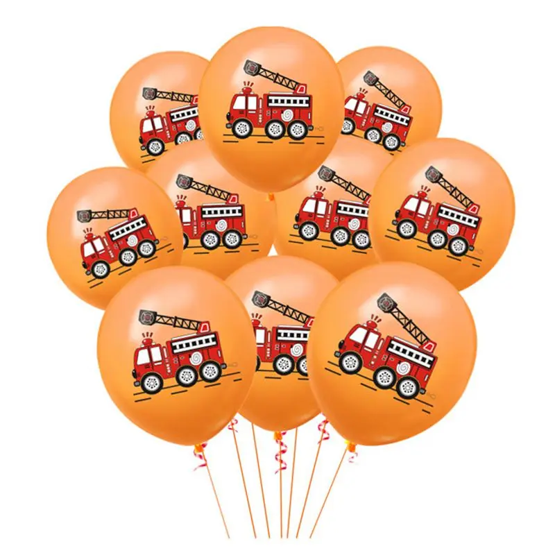 10/50 Stück Feuerwehrmann Sam Latex Ballons Kinder Jungen Feuerwehrmann Geburtstag Party Supplies Feuerwehrauto Thema Babyparty Dekor – Detail 7