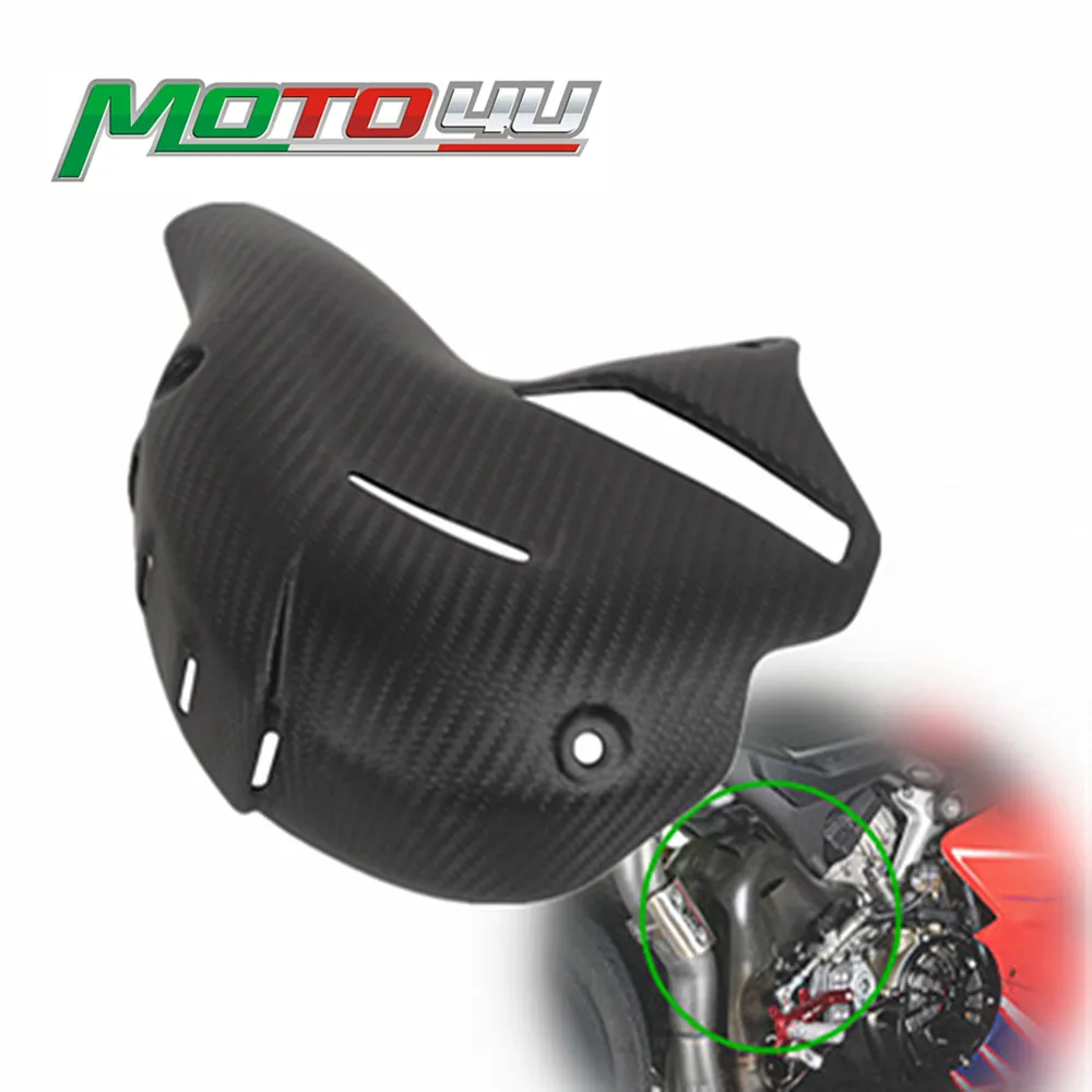 For Ducati Panigale V4/V4S Carbon Fiber Exhaust Cover (Only For Akrapovic Mufflers) Exhaust Muffler Pipe Heat Shield Cover