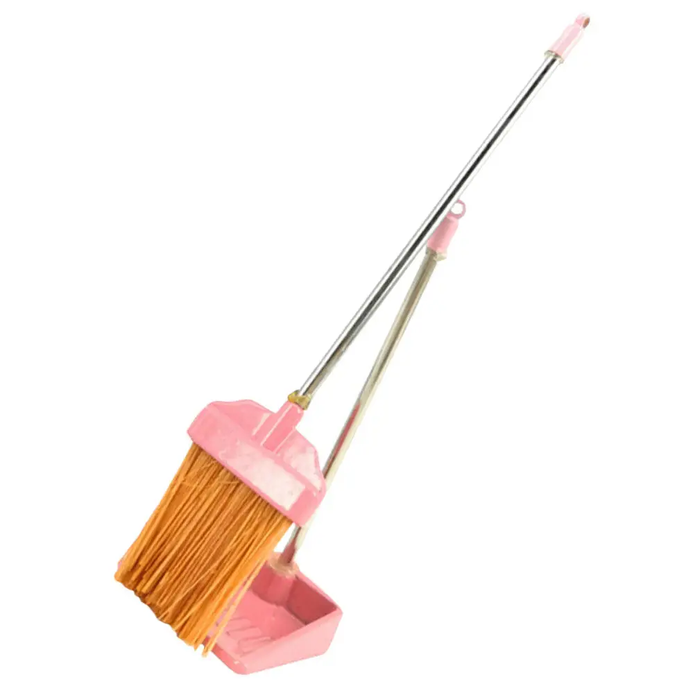 

1Set Mini Broom and Dustpan Set Plastic Dollhouse Decor Small Home Layout Accessory Halloween Witch Theme Miniature Cleaning