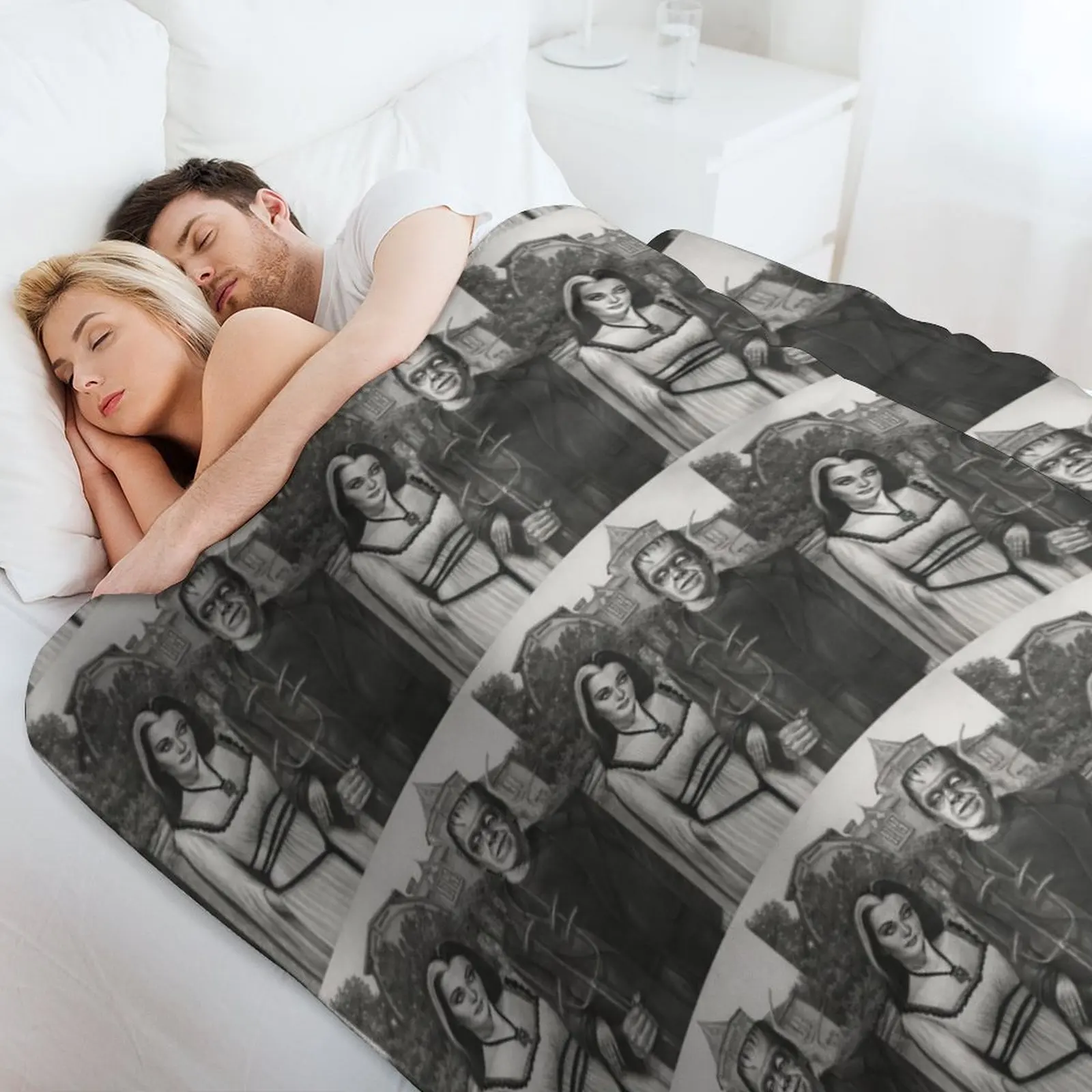 Meet the Munsters Throw Blanket Beach Decorative Beds Sofas Decorative Throw Bed Fashionable Thermals For Travel Blankets 4