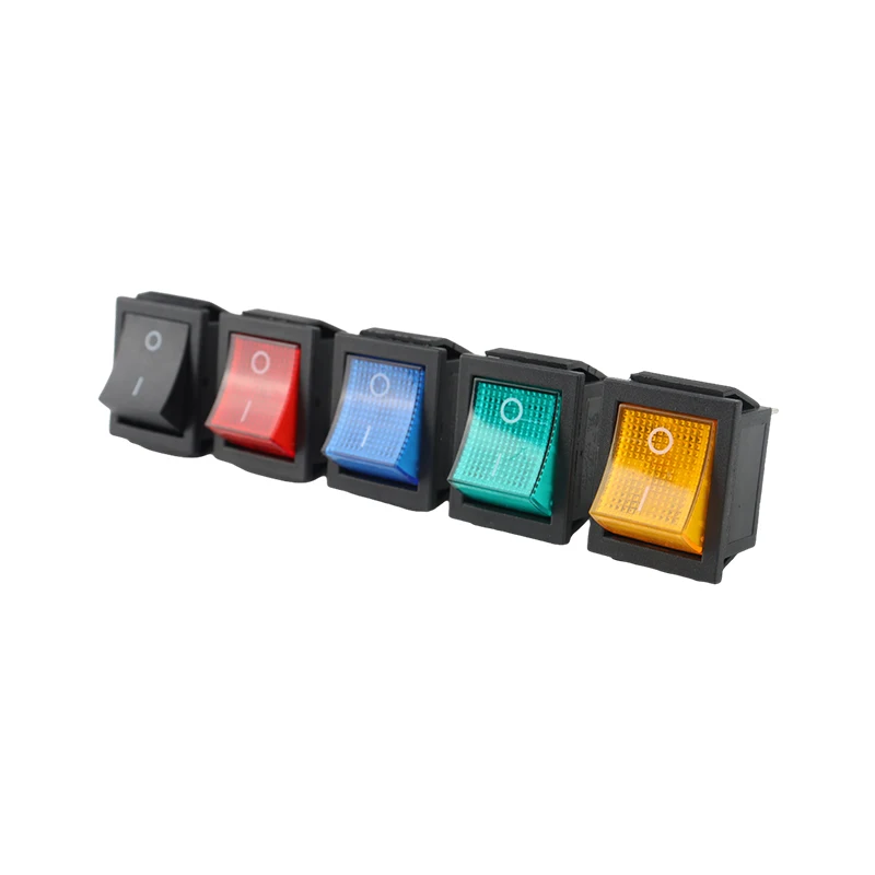 Latching Rocker Switch Power Switch I/O 4 Pins with Light 16A 250VAC 20A 125VAC KCD4