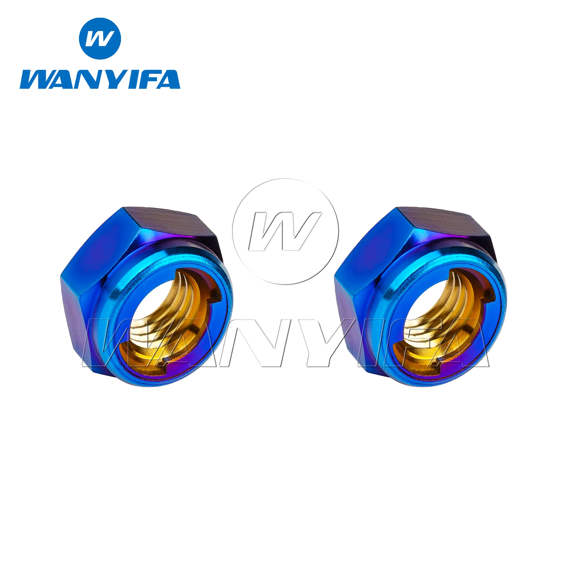 Wanyifa Titanium Alloy Nuts Standard Metal M4/M5/M6/M8/M10/M12 locking Suitable for Motorcycles and Bicycles Fastener
