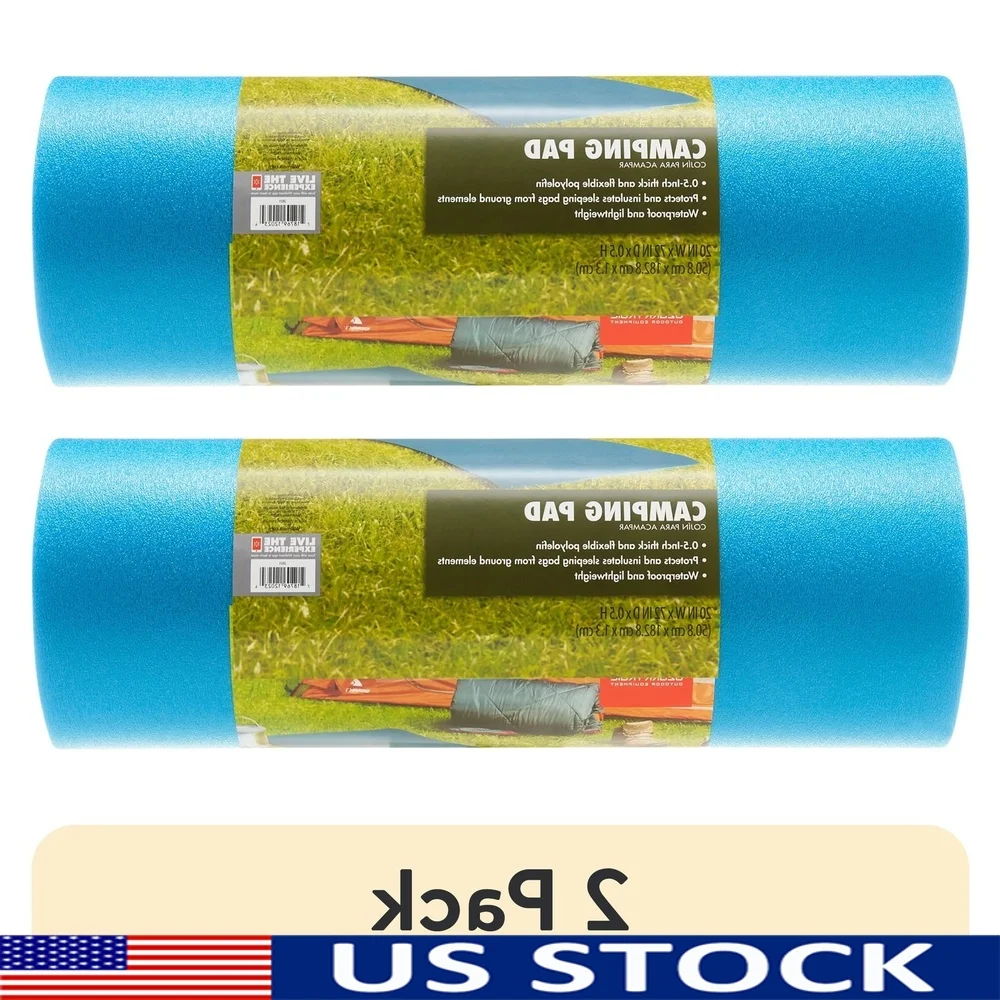 

2 Pack Durable Closed Cell Foam Sleeping Pad Waterproof Camping Mat Lightweight Extra Comfort and Insulation