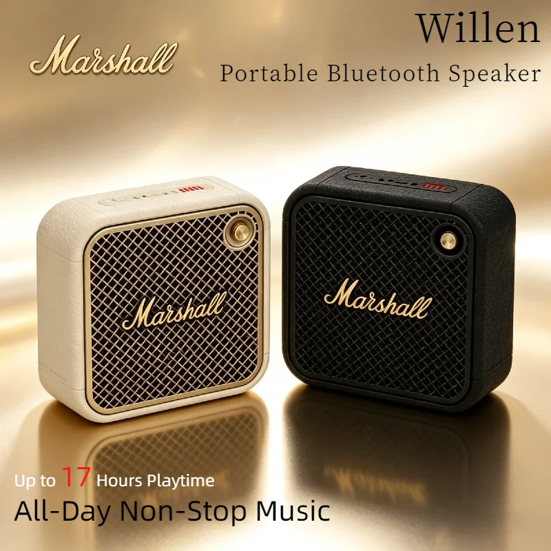 Mini-enceinte portable sans fil Bluetooth Marshall Willen, �tanche IP67, autonomie 15h, basses st�r�o, version originale