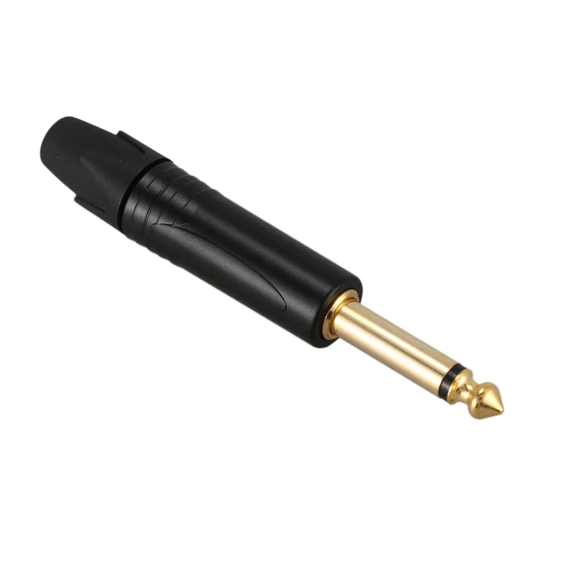 

A50U Gold Plating 40Pcs Plug Mono Professional 2 Pole 6.35 Mm 6.5Mm Stereo Jack Plug Neutrik 6.35Mm Jack Black
