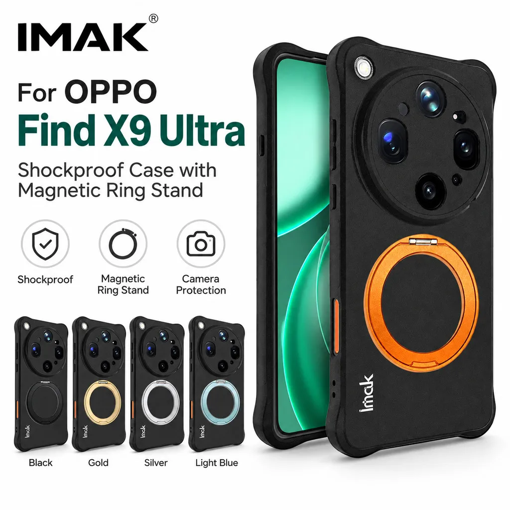 Magnetic Case For OPPO Find X9 Ultra 360 Rotating Ring Stand Matte Anti Yellow CA0029