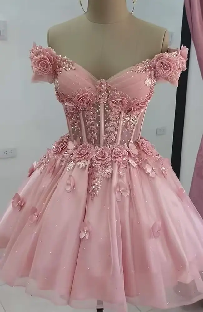 homecoming dresses 2025 sparkly Sparkly Sequin Homecoming Dresses 2025 for Teens Off The Shoulder Shor   Msikoods Official Store