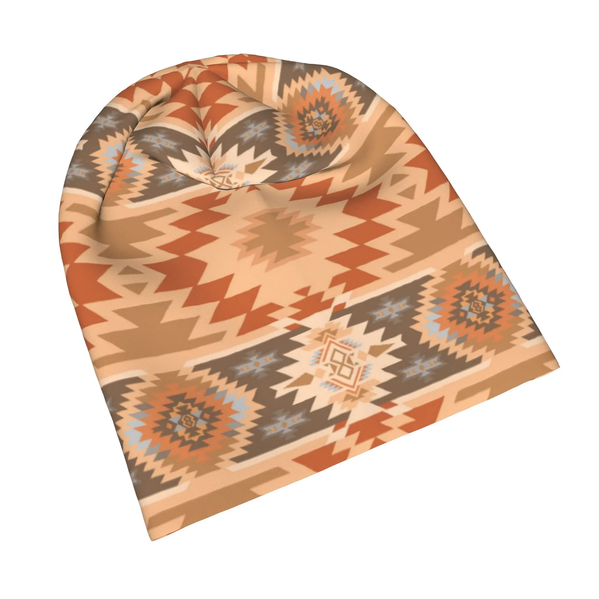 Quick Dry Aztec Navajo Geometric Slouchy Beanie for Men Women Gym Workout Skull Cap
