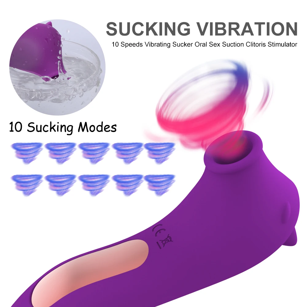 Clit Sucker Vibrator for Women Clitoris Nipple Vacuum Sucking Vibrating Oral Licking Masturbator Vagina Sex Toys for Female