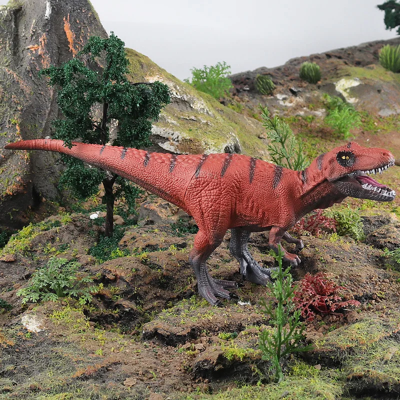 Figuras de acción de Tiranosaurio Rex rojo, modelo de dinosaurio realista, juguetes educativos cognitivos para niños, regalos de decoración de escritorio