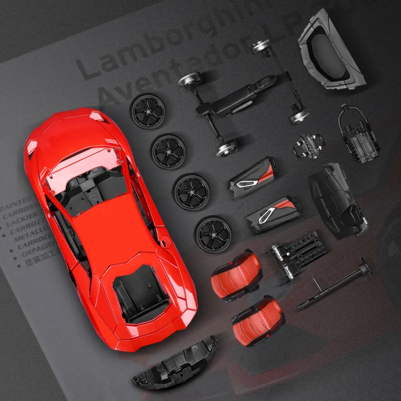 In Stock Bburago 1:18 Lamborghini Aventador Lp 700-4 Assembly Car Toys Alloy Miniature Diecast Model Toys Sports Car Kids Gift