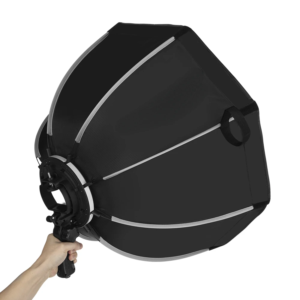 TRIOPO 55cm 65cm 90cm 120cm Foldable Octagon Softbox Bracket Mount Soft box Handle for Godox Yongnuo Speedlite Flash Light