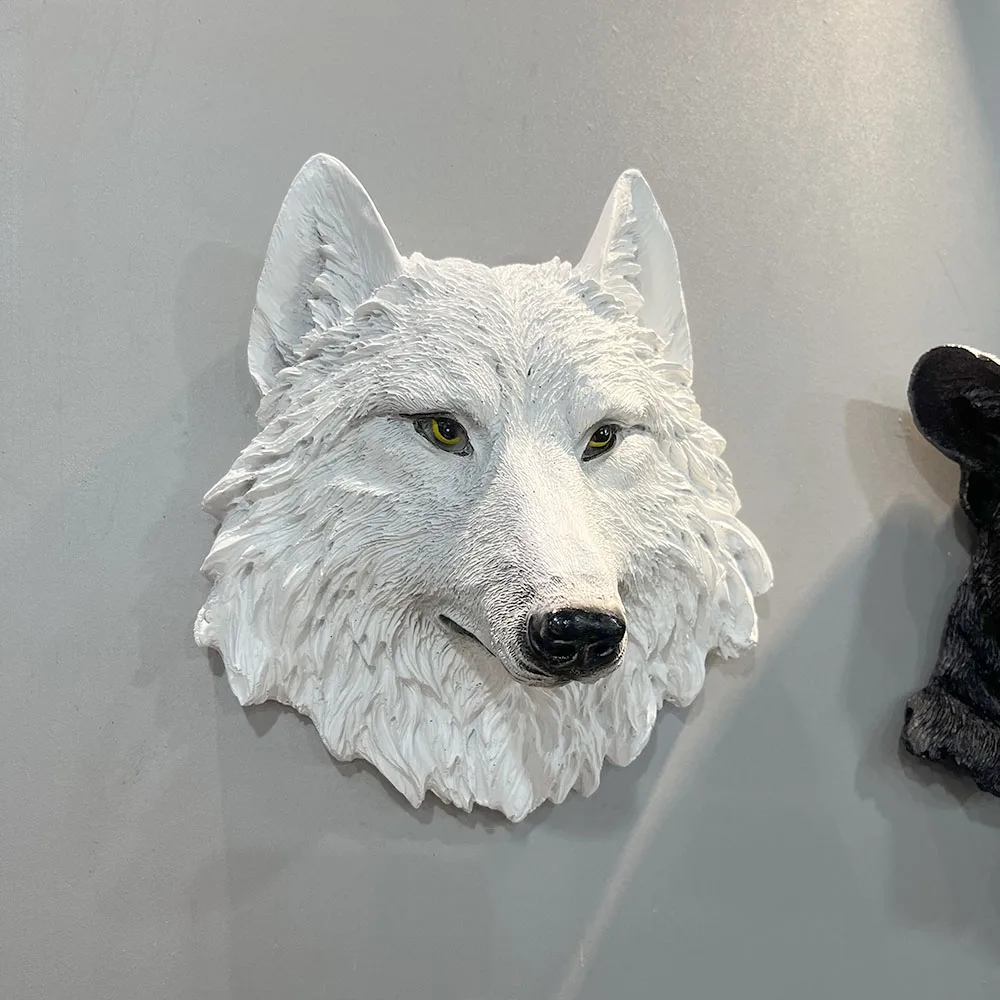 

Resin real animal head wall decoration bar store personalized background pendant