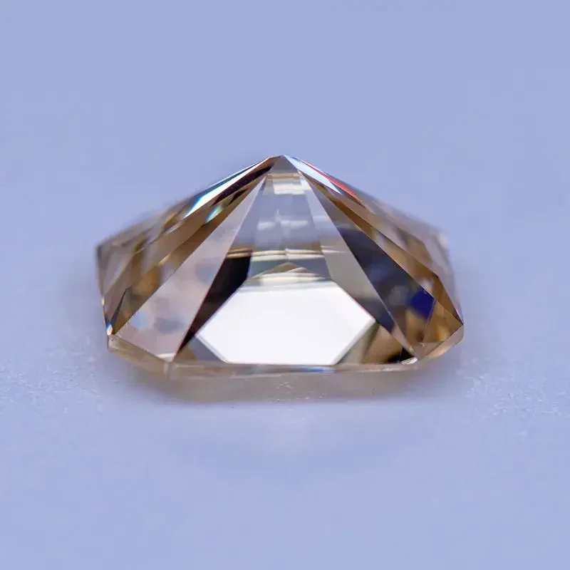 Moissanite Stone Primary Color Tea Yellow Radiant Cut Lab Grown Diamond for Jewelry Rings Earrings Making  with GRA Certificate