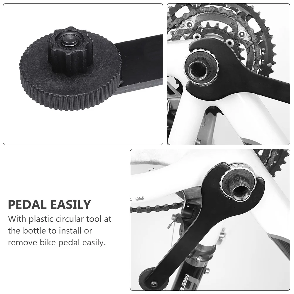 Center Axle Wrench Carbon Steel Bike Repair Spanner Long Handle Crankset Removal Installation Tool for Mountain Road Bike