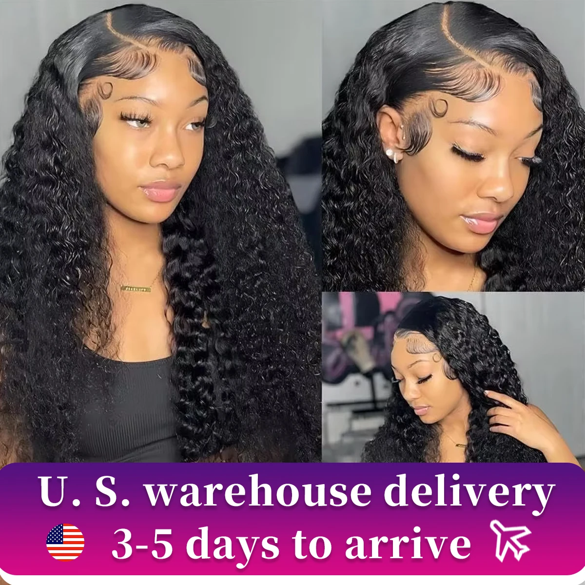 300 Density HD 13X4 Transparent Deep Water Wave Curly Human Hair Lace Frontal Wig  32 Inch 13X6 Lace Front Human Hair Wigs