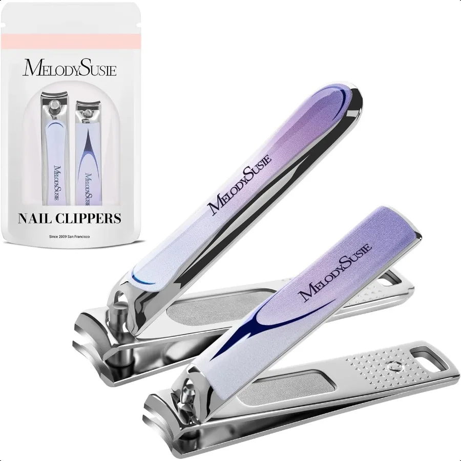 

Nail Clippers Set 2 in 1 Toenail Clippers Nail Clippers for Women Ultra Sharp Stainl Steel Fingernail Nail Clippers for Men Nai