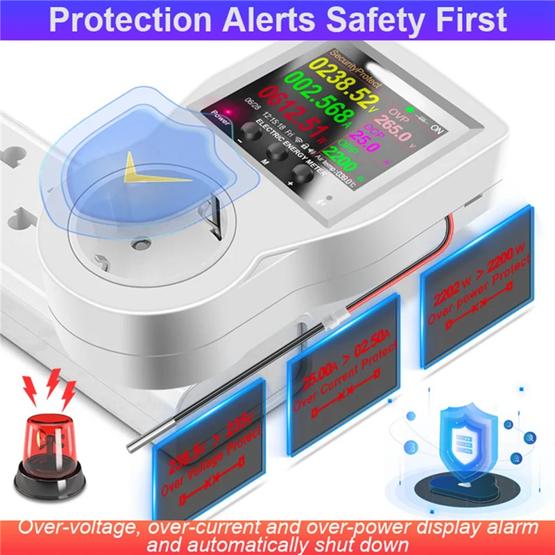 ABGR-2X تويا واي فاي ترموستات المقبس 16A AC220V الرقمية متحكم في درجة الحرارة المقبس منفذ الموقت التبديل الاستشعار الاتحاد الأوروبي التوصيل