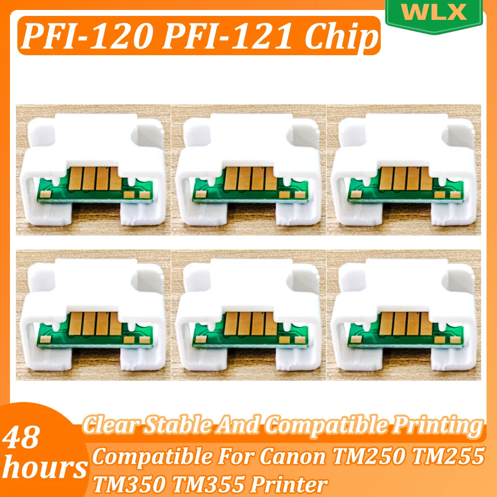 5PCS PFI-120 PFI-121 PFI120 PFI121 Ink Cartridge Chip 120 PFI 120 PFI 121 Compatible For Canon TM250 TM255 TM350 TM355 Printer