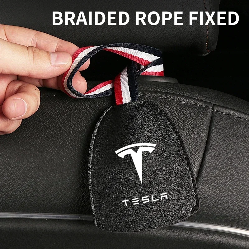 Styling Mouldings For Tesla Model 3 Y Juniper Highland 2020-2026 2025 Hot Car Logo Seat Back Hanger Bag Hook Hidden Car Interior - view 4