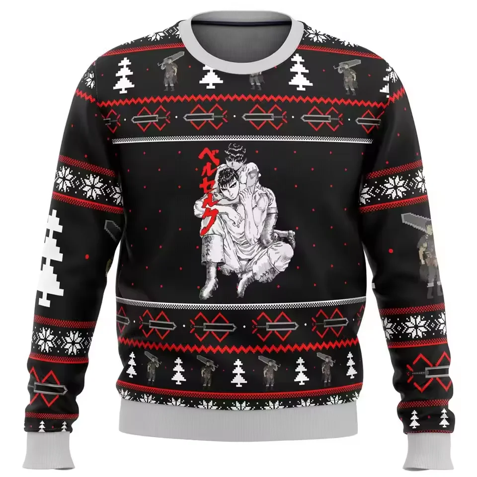 Image 4: Pull laid élément sur le thème de Noël Swordplay légende Gus classique style fantastique foncé pull anime
