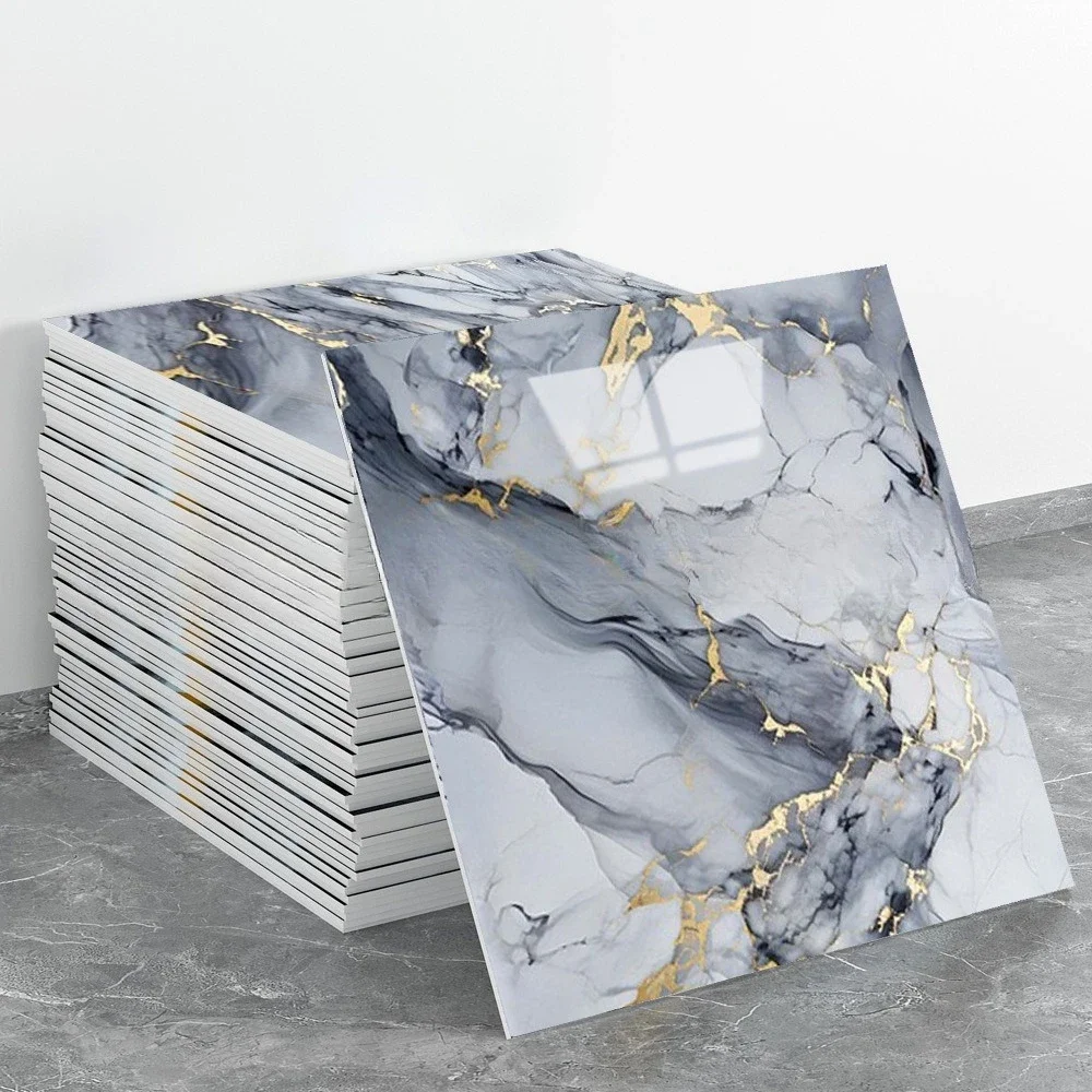 

Имитация мраморной плитки, наклейка для декора стен, водонепроницаемая самоклеящаяся наклейка для пола в доме