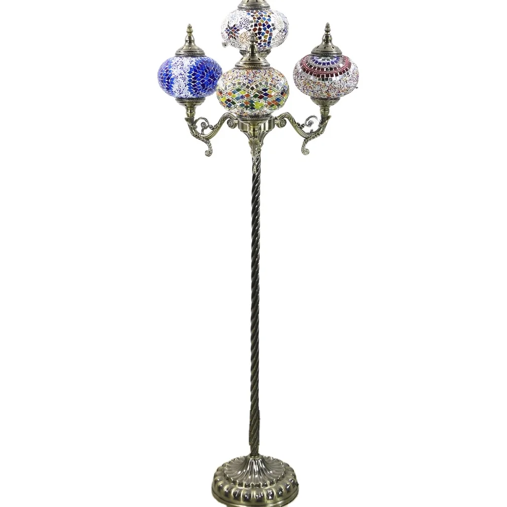 

2021 NEW Home Decorative (FL4l) Turkish Mosaic Glass Led Floor Lamp
