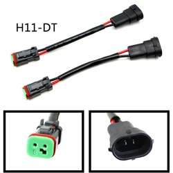 9005 9006 H11 to Deutsch DT DTP 2 pin Connectors Kit Wiring Harness for Fog Converter LED Work Light Bar Retrofit Socket Adapter