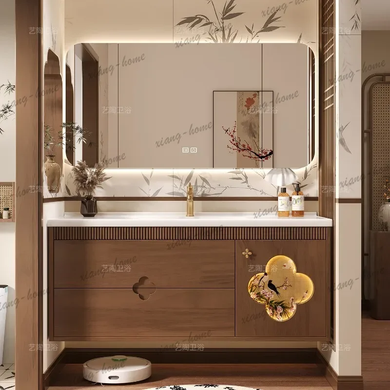 Large Size Wooden Bathroom Cabinet Decoration Toilet Shelves Closet Sink Creative Cheap Cupboard