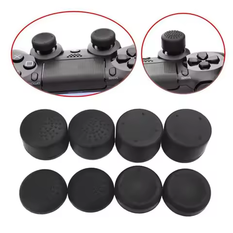 8PCS Universal Silicone Thumbstick Grips Anti-Slip Thumb Caps for PS4 PS5 Switch/Pro Xbox Game Controllers Joystick Accessories