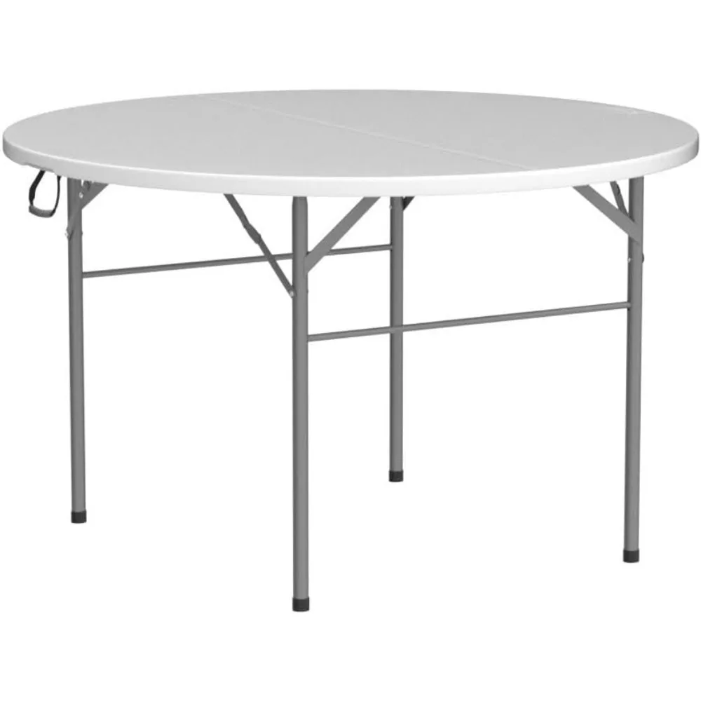 طاولة طعام بلاستيكية مستديرة قابلة للطي مقاس 48 بوصة، طاولة مطبخ محمولة لحفلات الزفاف في الهواء الطلق #5