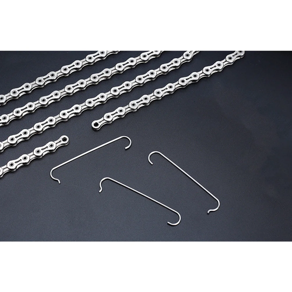 

2pcs Bike Chain Hook Repair Tool Stainless Steel Arched Ends Connecting Aid Bicycle Hooks Chain Repair Tool Bike Joint Hook