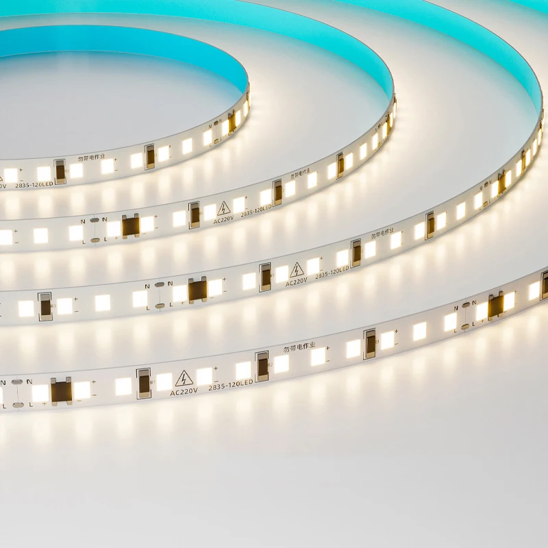 AC Led Strip Light 220 V lampada 2835 120/LEDs/M Led Strip Lights 220 V Volt Home Lamp diodo Tape flessibile Cuttable Soft Lamp Bar