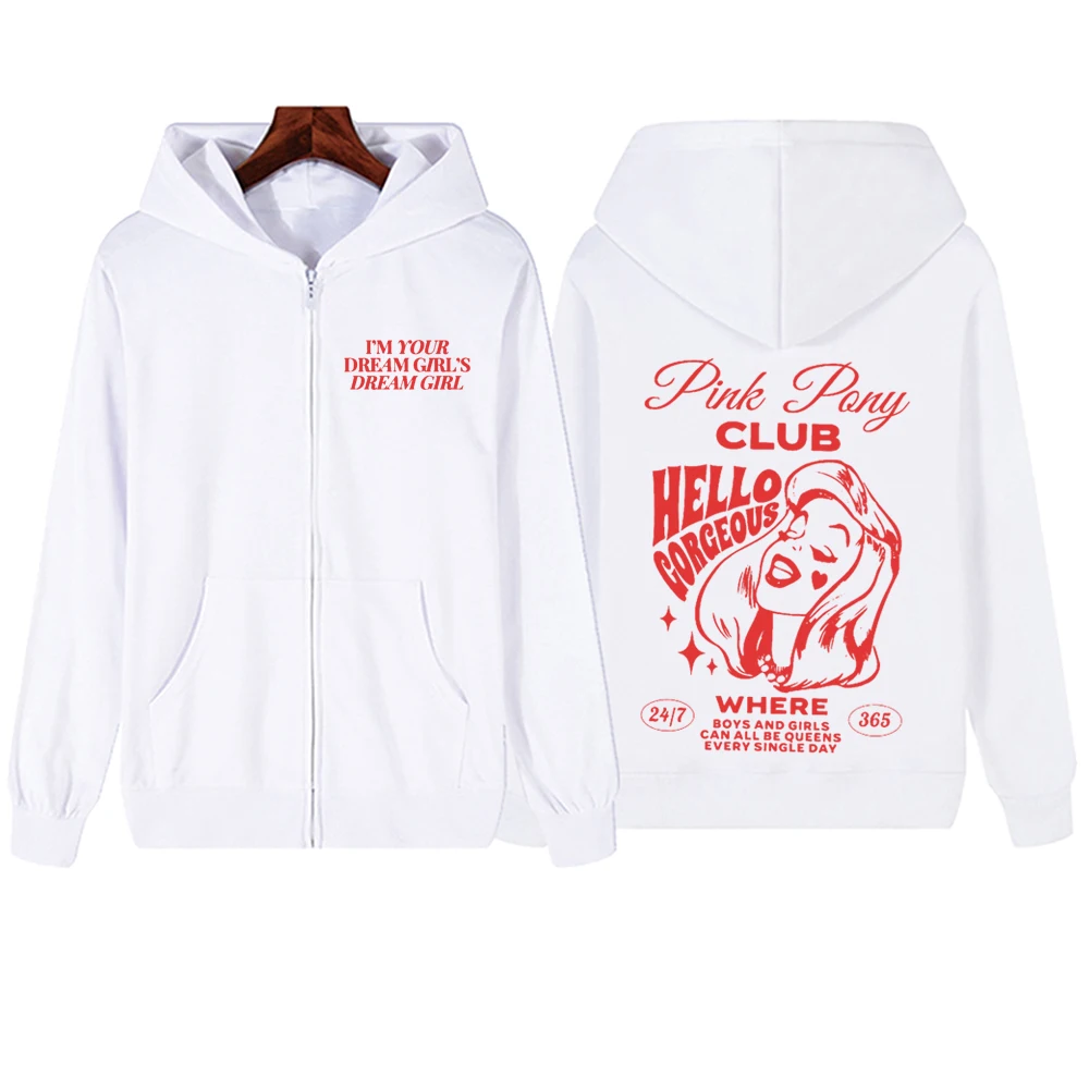 Chappell Roan The Midwest Princess Tour 2024 Zipper Hoodie Harajuku Hip Hop Sweatshirt