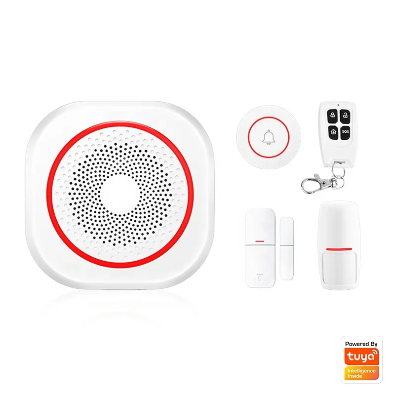 Smart home anti-theft system 3-in-1 gateway with audible visual alarm WIFI sensor PIR smart home kit and system