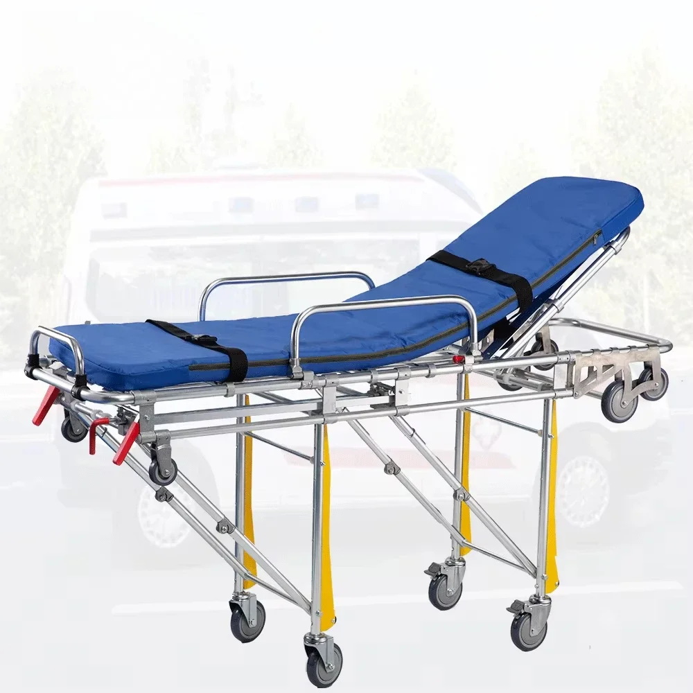 Letto per clinica di distribuzione di attrezzature mediche Barella di emergenza medica Uso ospedaliero Carrello per letto per barella per pazienti ambulanza