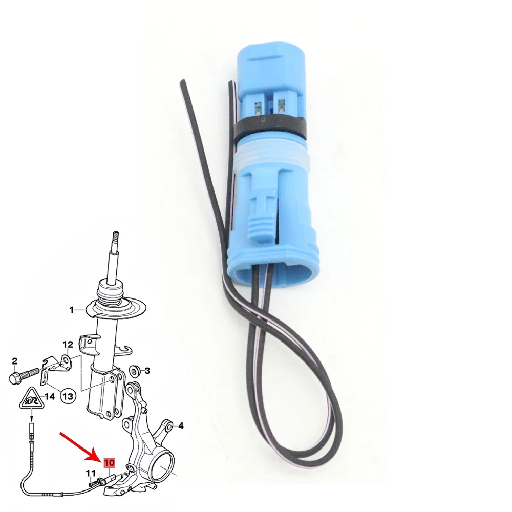 

ABS Wheel Speed Sensor Socket Housing Cable Plug For BMW X5 E53 E65 E66 730i 740i 745i 750i E60 E63 E64 650i E82 118i 128i F20