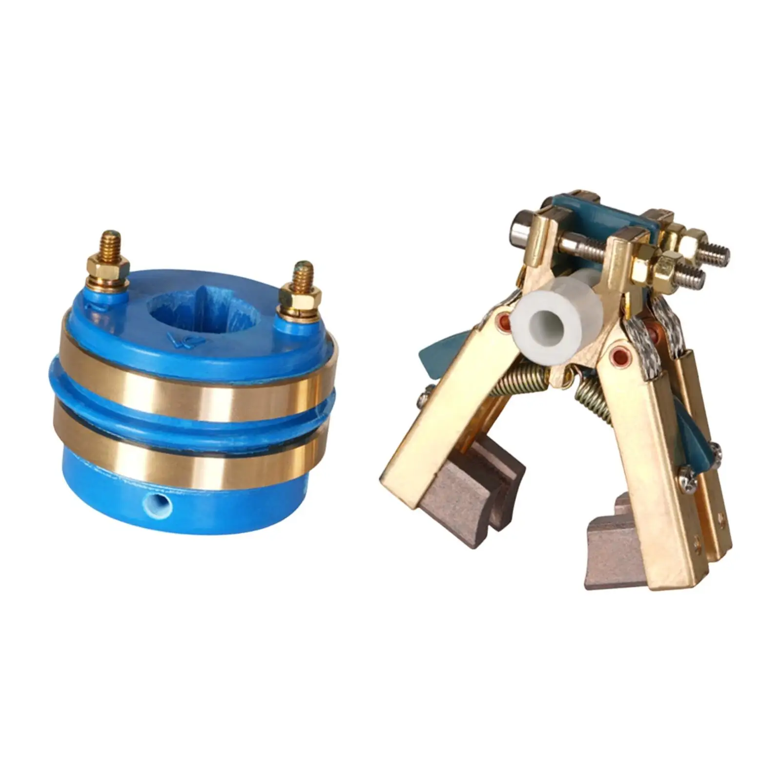 Metal Slip Ring Assembly Generators Carbon Brush Holder Collector Ring Accessory High Power for Packaging Machine Replacement