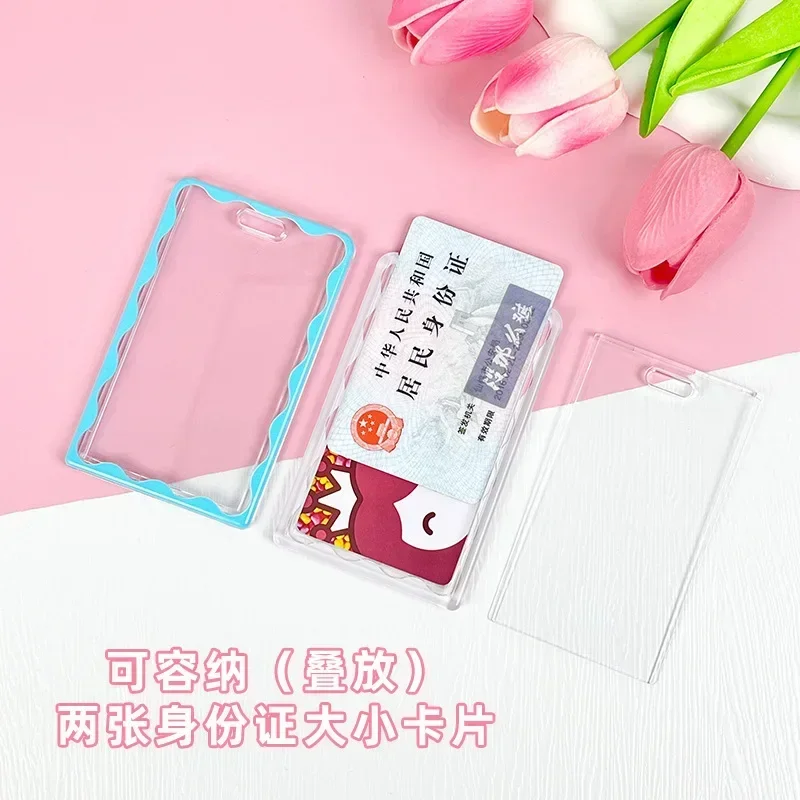 Students Bus ID Cards Protection Cover Holser Clear Visible Staff Working Cards Holder Photo Sleeves Card Case Photo Protector