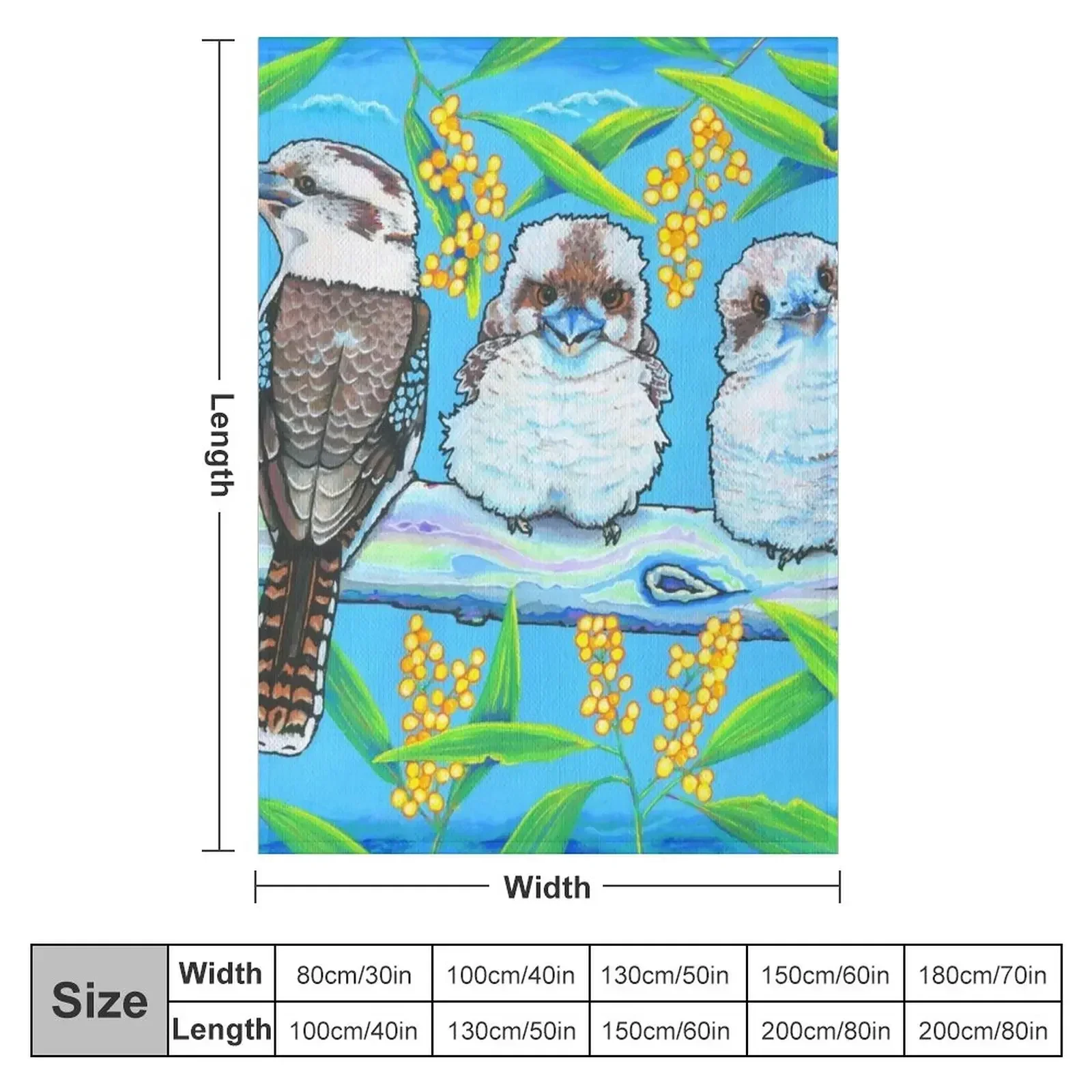 Kindred Kookaburras Throw Blanket Kid'S Large Blankets