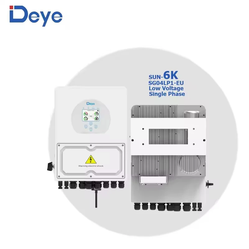 

Deye 5KW 6KW Single Phase Hybrid Inverters 2 MPPT 220V 230V SUN-5/6K-SG04LP1-EU Inverters 40-60V LV Battery Supported