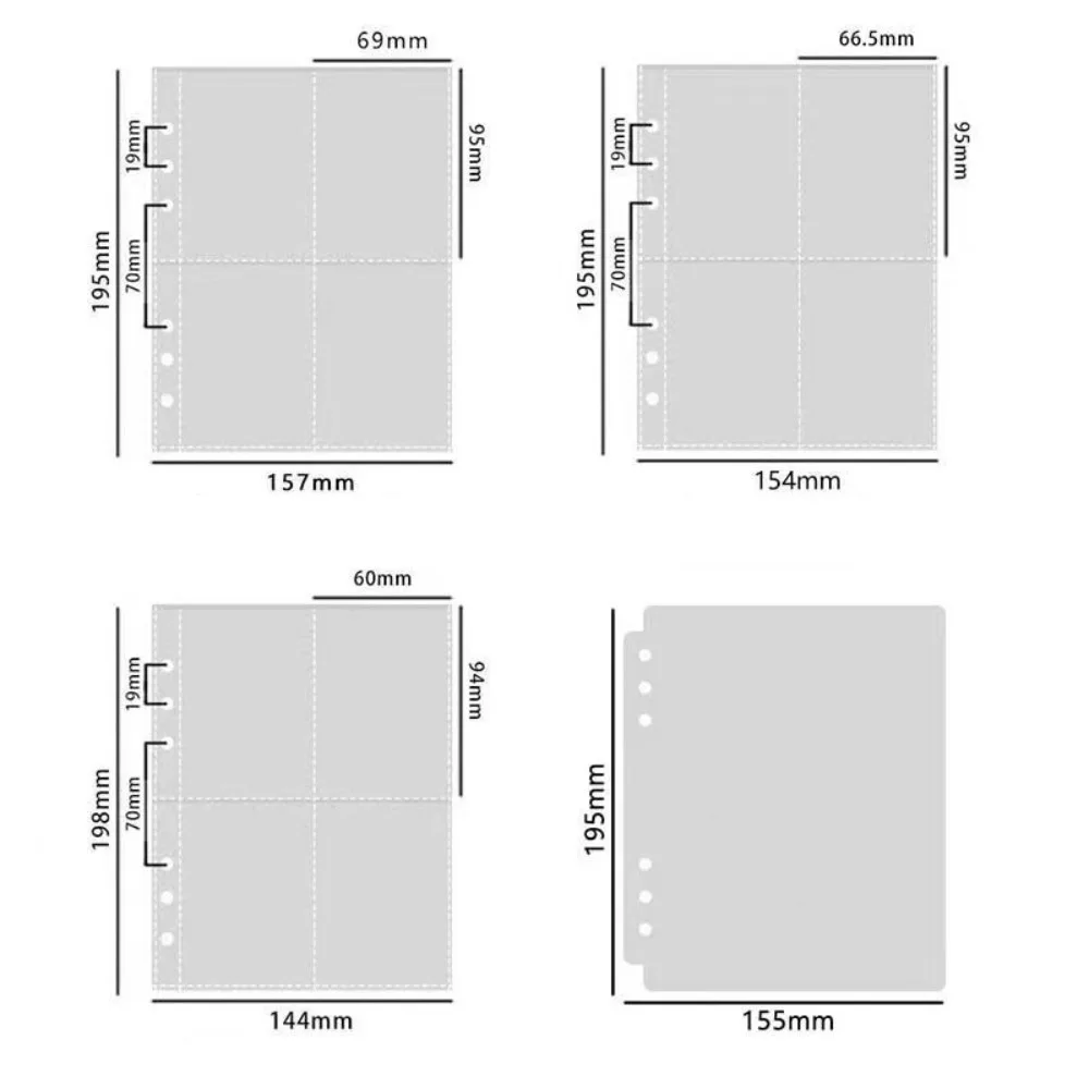Cardboard Colorful Idol Photo Album Inside Page Album Shell Book Jacket Baffle Rhombus Cream Loose-Leaf Small Card Storage
