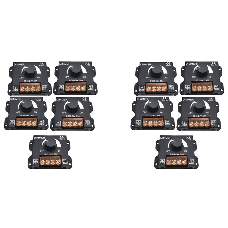 aa14-new-10pcs-dc-12v-24v-led-dimmer-switch-30a-voltage-regulator-adjustable-controller-for-led-strip-light-dimming-dimmers