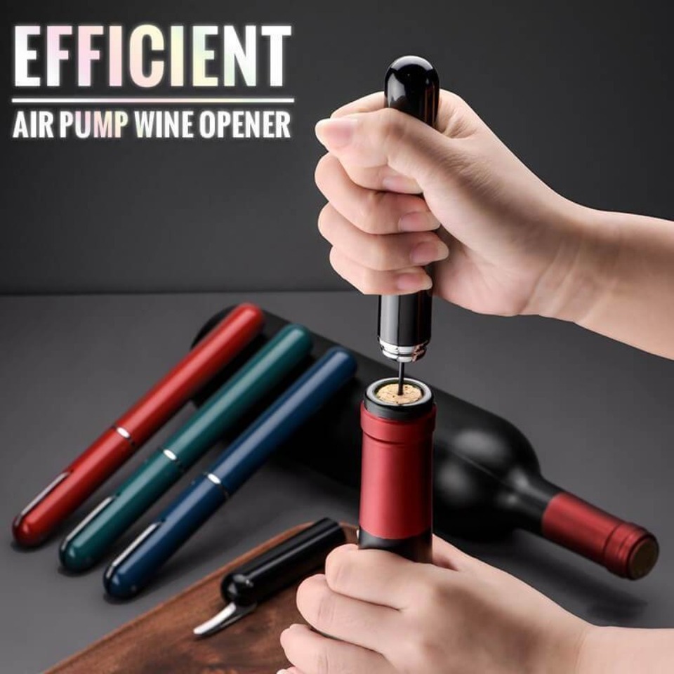  Air Pressure Pump Wine Bottle Opener Portable Pin Stainless Steel Easy Cork Remover Corkscrew for Home Party Wine Lovers Tools 