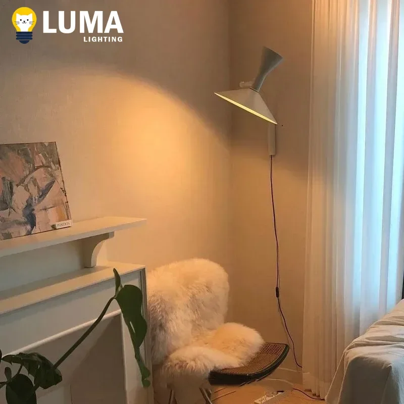 الرجعية الصناعية سوينغ الذراع الجدار الشمعدان الحديثة مصمم مصباح معدني لغرفة المعيشة غرفة نوم السرير غرفة الدراسة تركيبة إضاءة