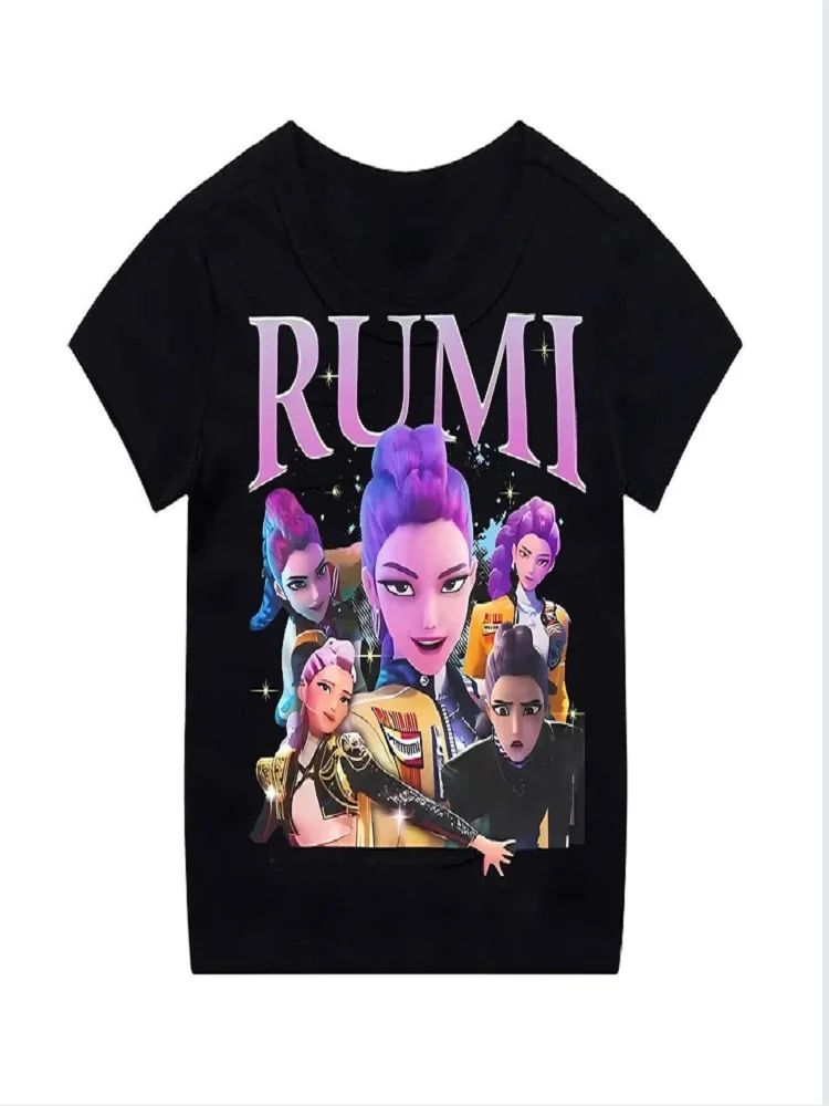 

Cute Kpop Demon Hunters Children's Clothing Short Sleeve T-shirt Cute Kpop Demon Hunters Tiger Funny Tshirt for Boys Girls